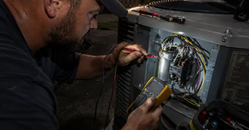 capacitor and contactor testing during emergency AC repair