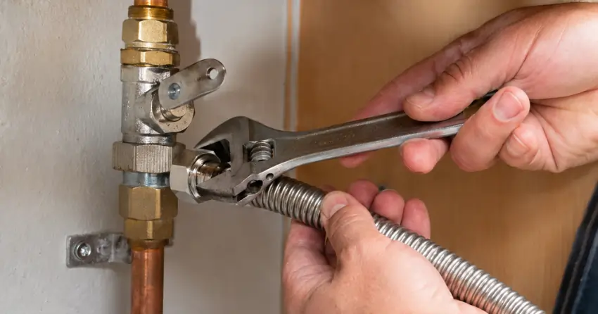 gas line installation for kitchen range connection in Edmonton