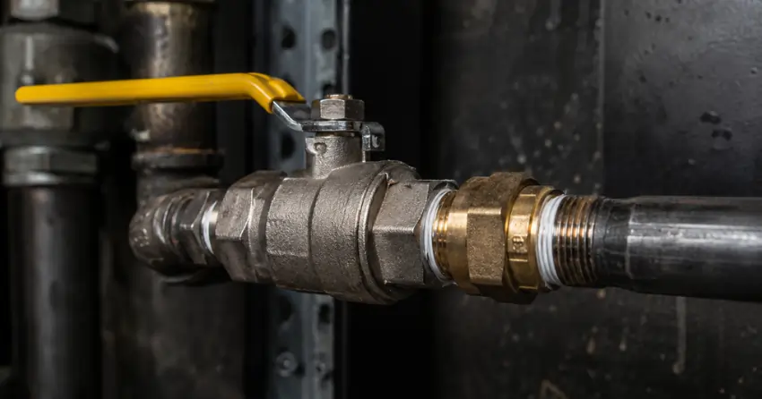 gas shutoff valve and fitting installation Edmonton