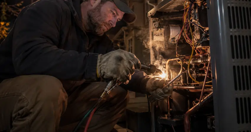 HVAC emergency service repair process heating and cooling Edmonton