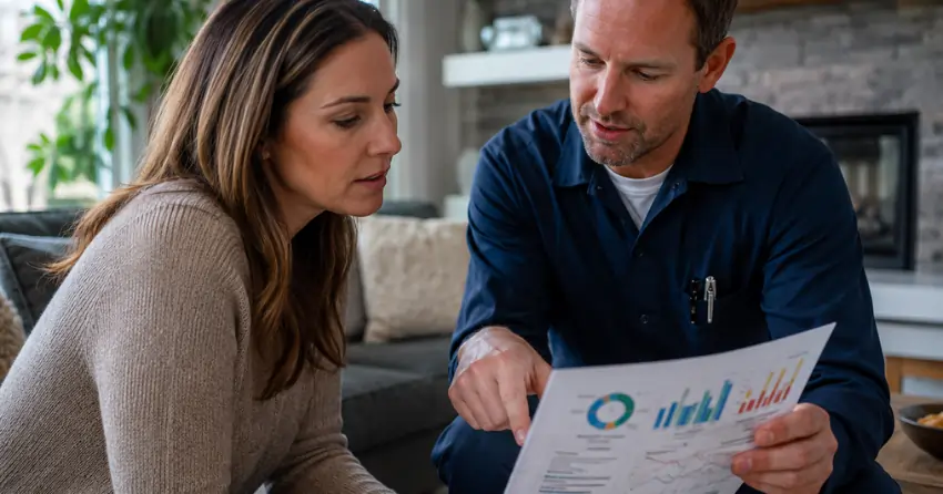 indoor air quality test results review homeowner consultation