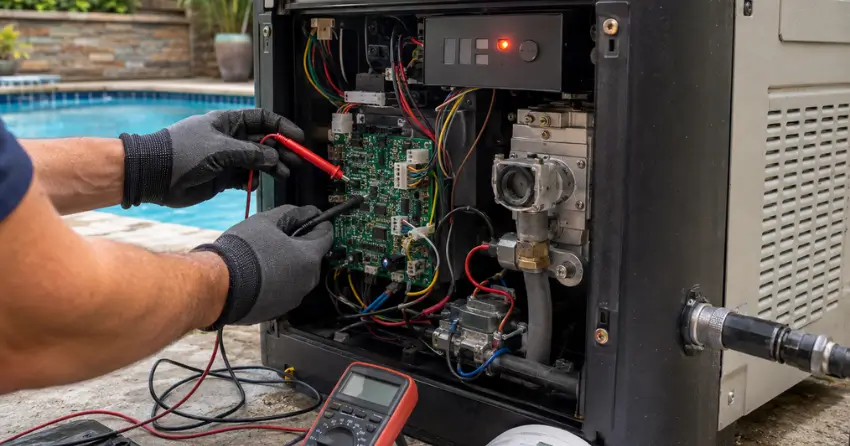 pool heater ignition failure diagnostic steps Edmonton