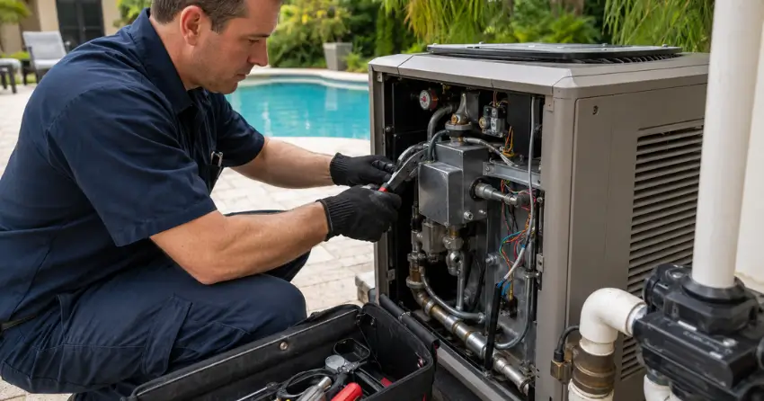 licensed gas technician pool heater repair service near me Ontario