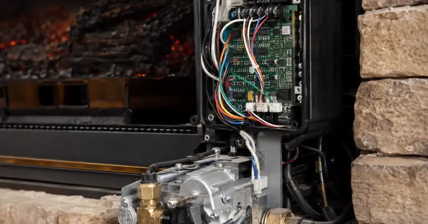 gas fireplace remote control receiver and valve wiring