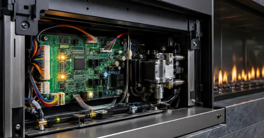 gas fireplace control board and safety sensor check