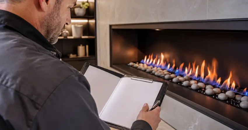 Gas Fireplace Inspector service report and documentation in Edmonton