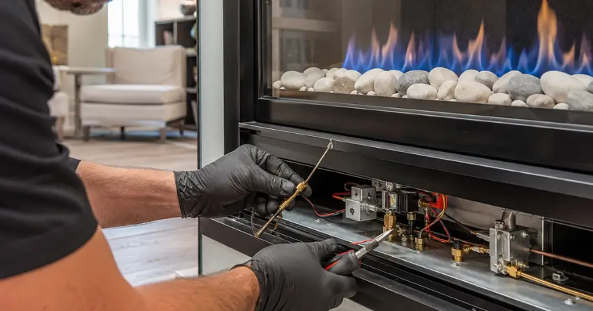 thermocouple replacement gas fireplace service near me