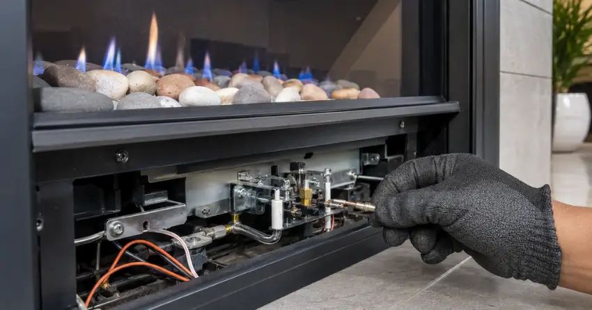 gas fireplace services thermocouple and igniter inspection