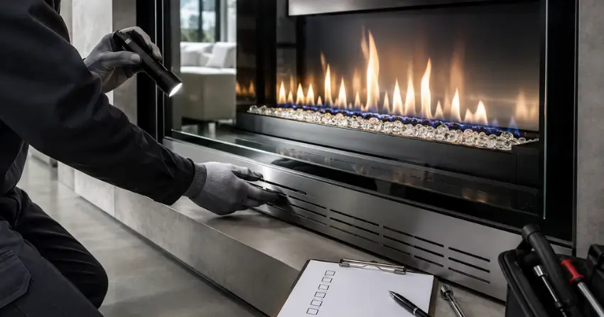 inspect fireplace service checklist components review Edmonton