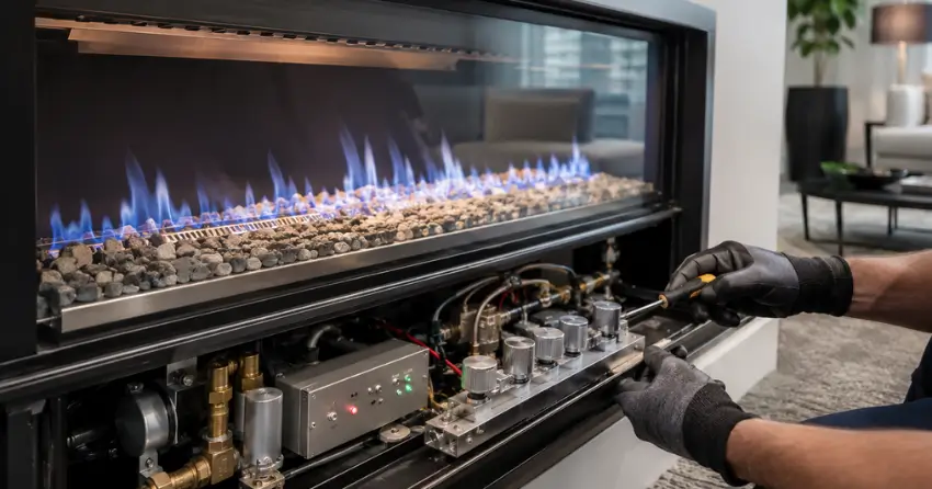 gas fireplace combustion safety service Edmonton