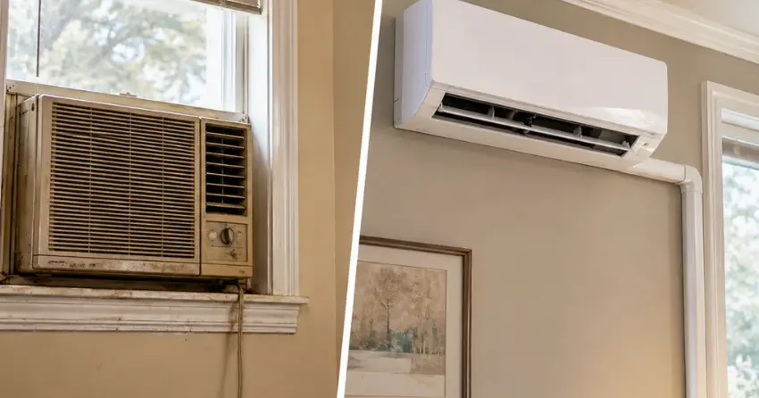 before and after AC installation Edmonton