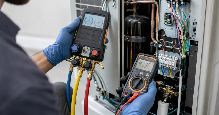 AC repair completed system testing and commissioning Edmonton