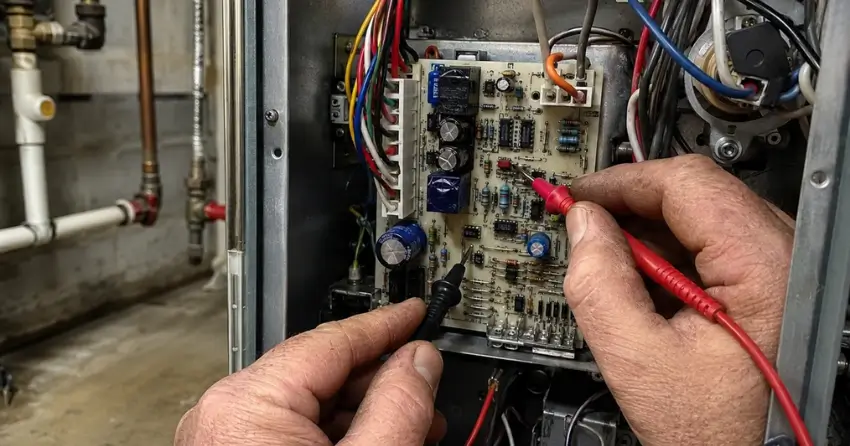 gas furnace service control board check Edmonton
